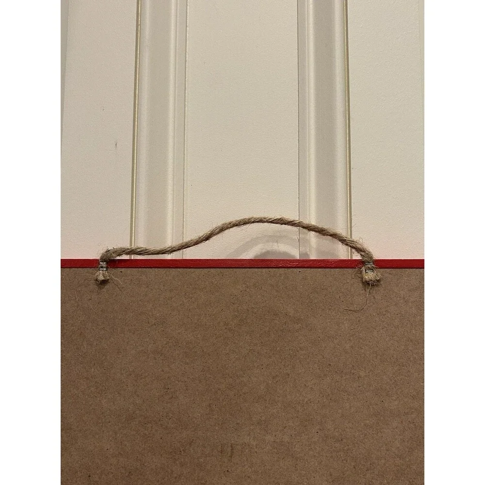 Ashland Berry Jolly Merry Christmas Wall Plaque Sign Red Wood Hanging Décor